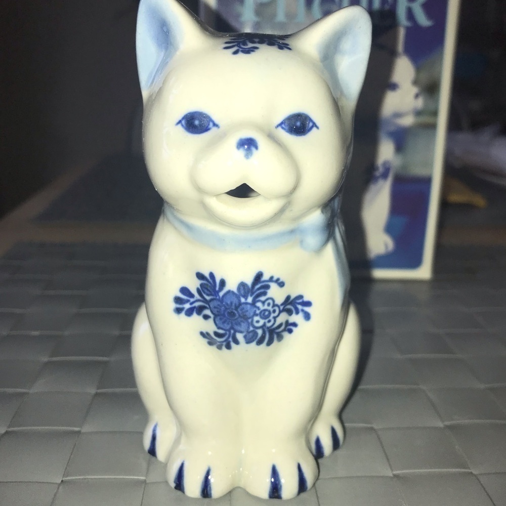 Delft Blue Vintage Ceramic Pitcher Kitty Cat Creamer JDNY Philippines